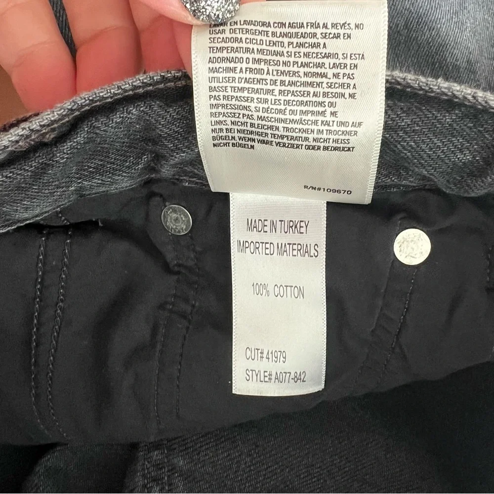 AGOLDE Jamie Jeans Straight Leg Gray Black Size 27 Revolve